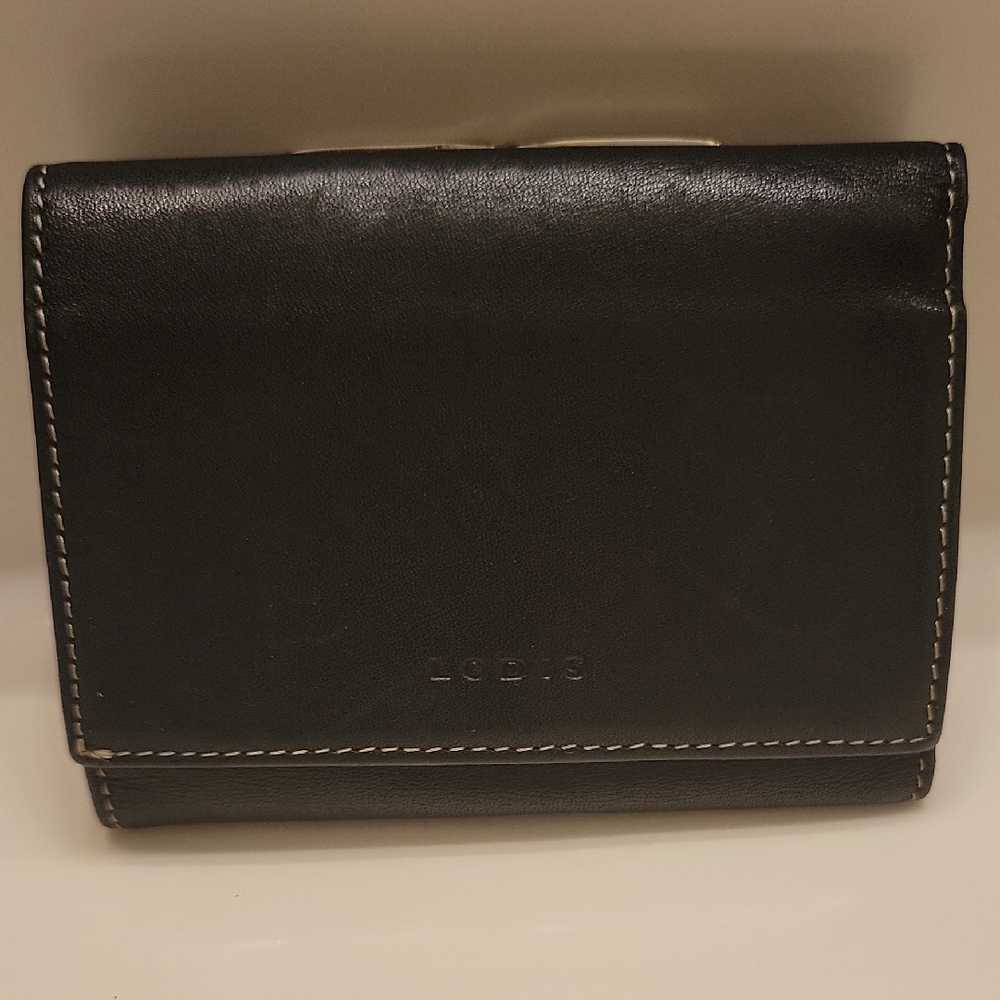 Lodis Classic Black Leather Wallet